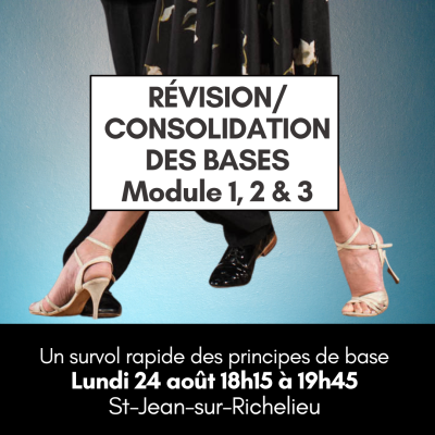 Consolidation des bases en tango argentin Module 1, 2 et 3